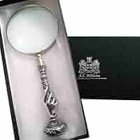 純銀製のハンドルの虫眼鏡 ルーペ イギリス BIRMINGHAM 1901年 英国